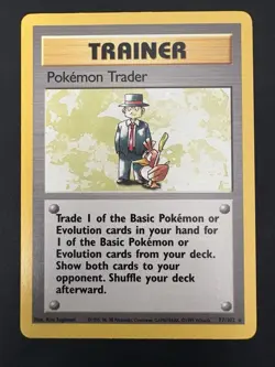 Vintage Pokemon Trader Trainer Card Base Set, Regular Rare Tcg - Image 1