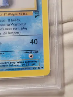 Wortortle Base Set 2 #63 PSA Graded 4 Pokemon 2000 Vintage Card WOTC TCG - Image 4