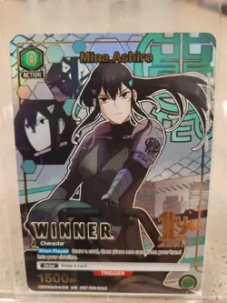 Union Arena TCG Winner Card Mina Ashiro Raised Foil English UEPR/KJ8-1-041 - Image 1
