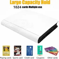 1000+ Pockets Trading Card Binder, 16 Pocket Ringless Side Loading Card Holder - Image 3