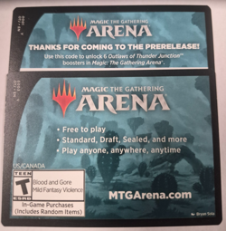 OUTLAWS OF THUNDER JUNCTION Arena Prerelease code Online MTG *Limited Quantity* - Image 1