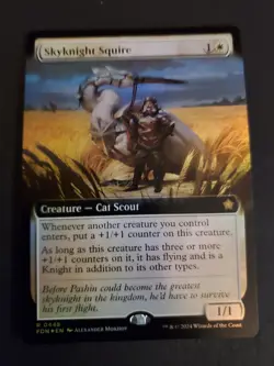 Skyknight Squire (Extended Art) Foundations Foil NM MTG - Image 1