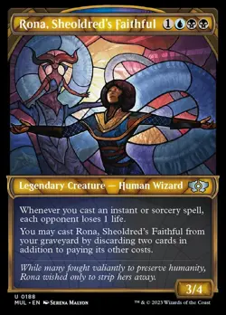 1x Rona, Sheoldred's Faithful - Showcase - Halo Foil NM-Mint, English March of t - Image 1