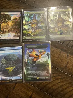 MTG | Final Fantasy Chocobo Track Foil Lands Set + box + promo + - Image 4