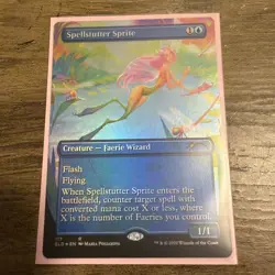 1X FOIL Spellstutter Sprite BORDERLESS NM MTG Magic Secret Lair Faerie EDH Rare - Image 1
