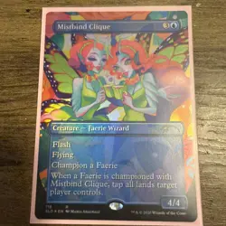 1X FOIL Mistbind Clique BORDERLESS NM MTG Magic Secret Lair Faerie EDH Rare - Image 1