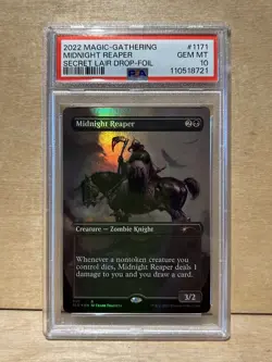 2022 MTG SECRET LAIR DROP FOIL #1171 MIDNIGHT REAPER PSA 10 - Image 1