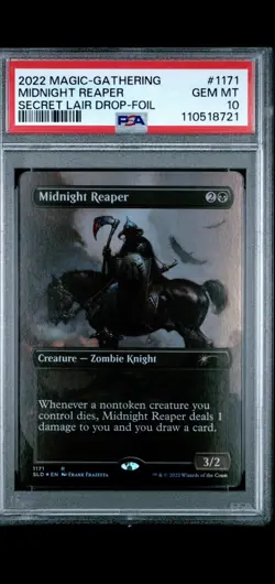 2022 MTG SECRET LAIR DROP FOIL #1171 MIDNIGHT REAPER PSA 10 - Image 3