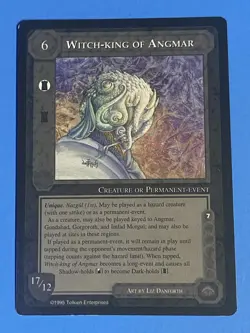 Middle Earth CCG 1995 - WITCH-KING OF ANGMAR - BLACK BORDER NON PLAYED - Image 1