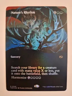 MTG Tarkir: Dragonstorm Nature's Rhythem Borderless Foil - Image 1