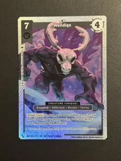 Wendigo 055/173 Super Rare 2 Star MetaZoo Secret Shadows 2025 - Image 1