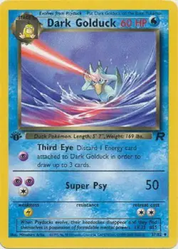 POKEMON Card TEAM ROCKET 1st Edition DARK GOLDUCK #37/82 Uncommon NEAR MINT NM - Image 1