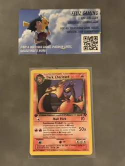 Pokemon - Dark Charizard 21/82 Team Rocket WOTC Non-Holo - 1st Edition - Image 1
