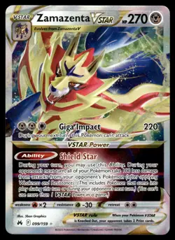 Pokemon TCG Crown Zenith #099/159 Zamazenta VSTAR NM - Image 1