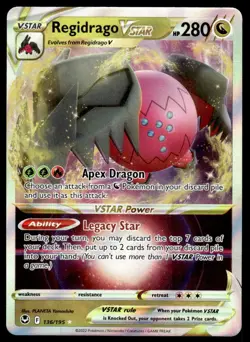 Pokemon TCG Silver Tempest #136/195 Regidrago Vstar NM - Image 1