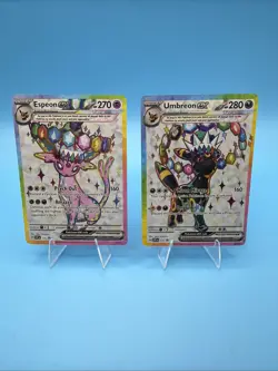 Pokemon TCG Umbreon & Espeon Black Star Promo SVP175 SVP176 Figure Collection... - Image 1