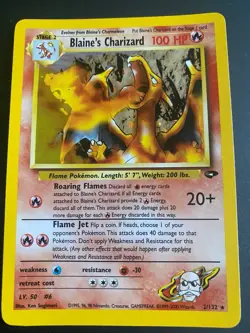 Blaine’s Charizard Holo 2/132 Gym Challenge Pokemon TCG WOTC - NM - Image 1
