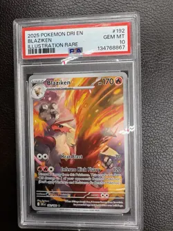 Pokemon 2025 Destined Rivals Blaziken Special Illustration 192/182 Mint PSA 10 - Image 1