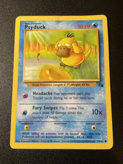 Psyduck - 53/62 - Common - Unlimited, (HP) English Pokemon Fossil - Image 1