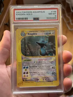 2003 Pokemon KINGDRA Aquapolis CRYSTAL PSA 8 MINT HOLO Rare 148 - Image 1