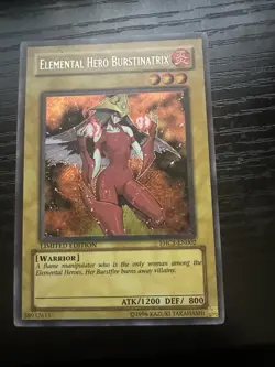 Yugioh Elemental Hero Burstinatrix EHC1-EN002 Secret Rare Limited Edition - Image 2