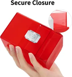 Deck Card Box for MTG Commander 100+Cards with Dice Storage Tray Case Holder Red - Image 5