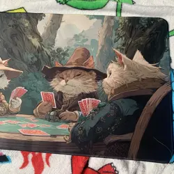 Cat Wizards Playing Cards Card Game Rubber Playmat Play Mat For Tcg Trading - Image 3