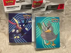 Pokemon Greninja & Psyduck Mini Card Albums Holds 60 TCG Ea. No Booster Pack Set - Image 1