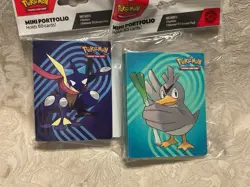 Pokemon Greninja & Psyduck Mini Card Albums Holds 60 TCG Ea. No Booster Pack Set - Image 2