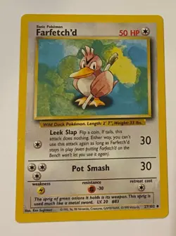 Farfetch'd Base Set Series Pokemon Card 27/102 great condition - Image 1