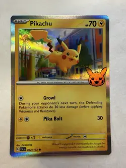 Pokemon Pikachu 062/193 Trick or Trade BOOster 2023 Holofoil Single Card - Image 1