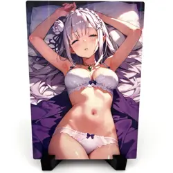 Re:Zero Emilia Sexy Hot Anime Waifu Girl Doujin Lewd Goddess Story ACG Art Card - Image 1