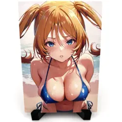 Sexy Hot Bikini Anime Waifu Girl Doujin Lewd Goddess Story Holographic Art Card - Image 1