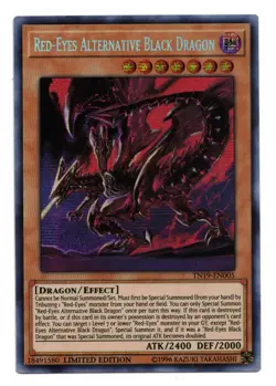 YuGiOh Card Red-Eyes Alternative Black Dragon TN19-EN005 Secret Rare Limited! NM - Image 1