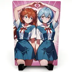 Neon Genesis Evangelion Asuka Langley Soryu Rei Ayanami Anime Waifu Goddess Card - Image 1