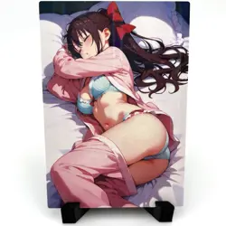 Sexy Cute Hot Anime Waifu Girl Doujin Lewd Goddess Story Holographic Art Card - Image 1