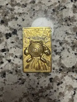 POLIWHIRL 1999 Pokemon Gold Plated Card Nintendo Burger King - Image 1