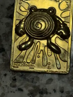 POLIWHIRL 1999 Pokemon Gold Plated Card Nintendo Burger King - Image 4