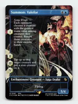Summon: Valefor (Borderless) FINAL FANTASY FOIL Magic The Gathering MTG Card - Image 1