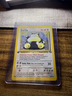 Snorlax Pokemon Card Jungle Set Holo Rare 1st Edition 11/64 - Image 1