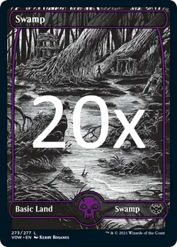 20x Swamp (#273) - MTG Magic the Gathering - Crimson Vow Basic Land Lot - NM - Image 1