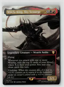 MTG Witch-King, Sky Scourge - Borderless - Foil - 511 LTC x1 NM Mythic - Image 1
