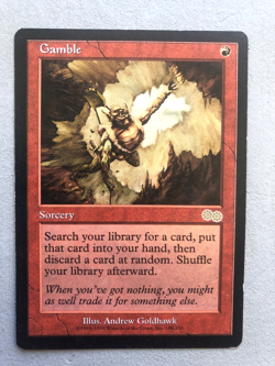 Mtg Carte Magic Urza's Saga Gamble English MP - Image 1
