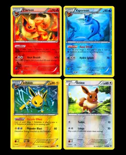 Pokemon EEVEE EVOLUTIONS Ancient Origins REVERSE HOLO Jolteon FLAREON Vaporeon + - Image 1