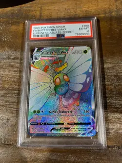 POKEMON 2020 Darkness Ablaze Secret Full Art BUTTERFREE Vmax #190 PSA 6 - Image 1