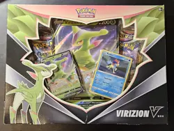 Pokemon TCG Virizion v Collection Box - New Factory Sealed * 4 Packs * English - Image 1