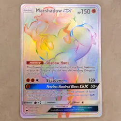 Pokemon Marshadow GX 156/147 Burning Shadows Rainbow Secret Rare NM Near Mint - Image 1