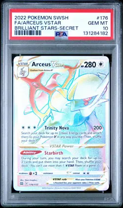 Pokemon Arceus VSTAR 176/172 Rainbow Brilliant Stars PSA 10 GEM MINT - Image 1