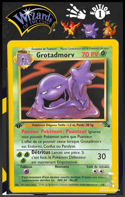 Carte Pokemon Grotadmorv 28/62 Edition 1 Ed1 RARE Fossile Wizards FRA - Image 1
