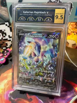 Pokemon Galarian Rapidash V Alternate Art PCG 9.5 168/198 - Chilling Reign - Image 1